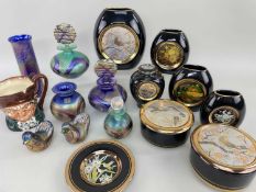 MIXED COLLECTION OF GLASS & CHINA, including 7x pieces of Isle of Wight studio glass, 8x pieces of