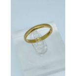 22CT YELLOW GOLD WEDDING BAND, appr. wt 3.2g