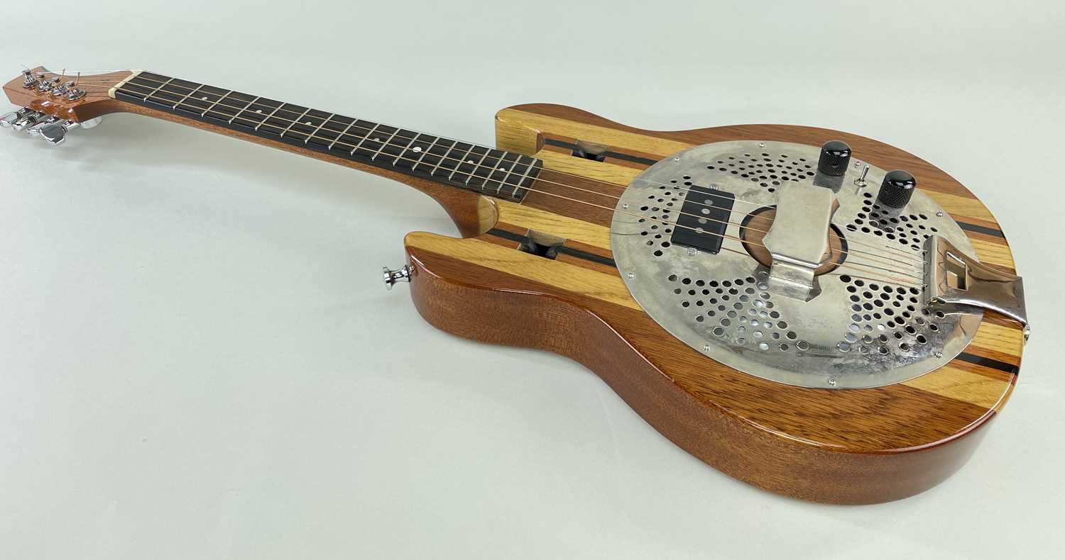 STUART WAILING RESONATOR MANDOLIN, with wooden finish Comments: comes with soft case, very good - Image 3 of 4