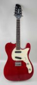 HUTCHINS RED ELECTRIC MANDOLA, telecaster style Comments: does not come with case, good condition