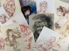 ‡ FRANCIS RUDOLPH (British-Latvian, 1921-2005) folder of various pencil and pastel and other studies