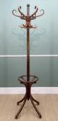 BENTWOOD COATSTAND vintage dark stained coatstand in two sections, 200cmsComments: presented in good