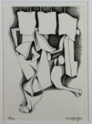 NIELS COETZEE (South African, 1940-2013) limited edition (65/100) etching - abstract, signed, 28 x