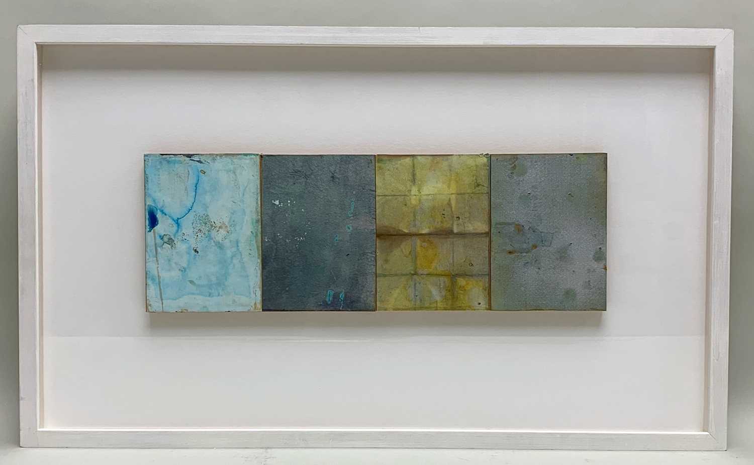 ‡ DAVID QUINN (Irish, b. 1971) mixed media collage - signed and dated 2004, 14 x 42cm, in box frame - Image 2 of 3