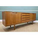 TOM ROBERTSON FOR A.H.MCINTOSH, teak 'Dunbar' sideboard, 213.5 x 46d x 76cm h