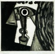 ‡ JOHN VIVIAN ROBERTS (Welsh, 1923-2003) etching - abstract, ‘Head I’, 16.5 x 16.5cms Provenance: