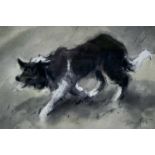 WILLIAM SELWYN colour print - sheep dog, signed in pencil, 14.5 x 19.5cms