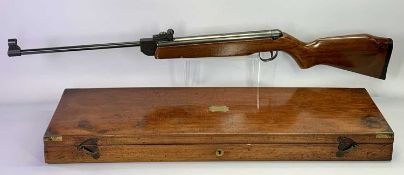 WEBLEY & SCOTT - a Webley Vulcan .22 air rifle, serial No 563115 with a Victorian mahogany gun