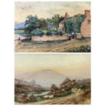 VICTORIAN WATERCOLOURS (2) to include M A WALKER of Liverpool, signed artist details, titled