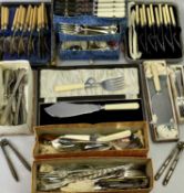 CASED, BOXED & LOOSE EPNS & OTHER CUTLERY - a good mixed quantity