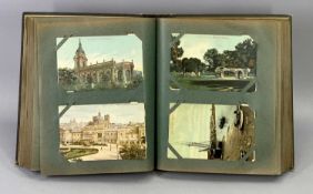 ANTIQUE VINTAGE & LATER POSTCARD COLLECTION IN ALBUM - approx 200 souvenir, scenic ETC