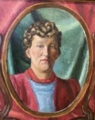 MERYL WATTS (British 1910 - 1992) oil on board, titled verso - 'Meryl Watts Self Portrait', 60 x