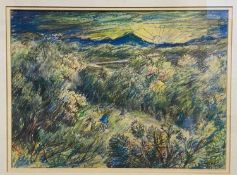 HELEN M STEINTHAL (British 1911 - 1991) watercolour gouache, titled verso - 'Children in a Landscape