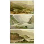 G W MORRISON watercolours (3) - 'Doo Lough Mayo', signed lower right and titled lower left, 25 x