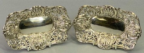 VICTORIAN PIERCED BON BON DISHES, A PAIR - Birmingham 1893, Maker, probably, Solomon Lyon,