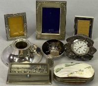 SMALL SILVER & WHITE METAL COLLECTABLES GROUP - to include a small easel back photograph frame