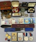 VINTAGE & LATER BRITISH & CONTINENTAL COINS & COLLECTABLES GROUP - lot includes 1.1ozt of pre 1947