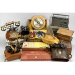 VINTAGE BINOCULARS, 3 PAIRS WITH CASES, a boxed Mah-Jong set complete with racks and instructions,