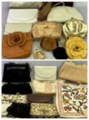 VINTAGE & LATER HANDBAGS, A COLLECTION OF OVER 20 - various materials including leather and