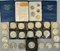 COLLECTABLE BRITISH COINS and commemorative crowns group to include a boxed 1951 Festival of Britain