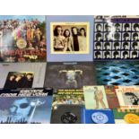 LP RECORDS - a collection in two boxes, various genres from 1970s, 80s Rock, Pop and Punk