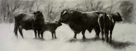 ALISON BRADLEY (Born 1979) limited edition print (100/350) - Welsh black father and son, signed,