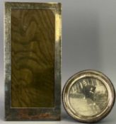 SILVER EASEL BACK PORTRAIT FRAMES (2) - one rectangular, Chester 1918, Maker Stokes & Ireland Ltd,