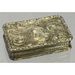 WILLIAM IV SILVER VINAIGRETTE - Birmingham 1836, Maker Taylor & Perry, rectangular with raised