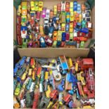 DIECAST SCALE MODEL VEHICLES - collection of over 120 unboxed Matchbox, Corgi toys, Lintoy, Husky