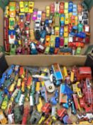 DIECAST SCALE MODEL VEHICLES - collection of over 120 unboxed Matchbox, Corgi toys, Lintoy, Husky