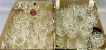 CRYSTAL DRINKING GLASSES COLLECTION - brandy balloons, tumblers and goblets, various cut glass
