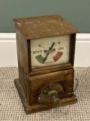 RAILWAY INTEREST - "Down Line Indicator" in a wooden case, 28cms H, 17cms W, 26cms D