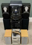 STEREO/MUSIC CENTRE EQUIPMENT - three systems - Phillips, Scott & Company and Sony, all with pairs