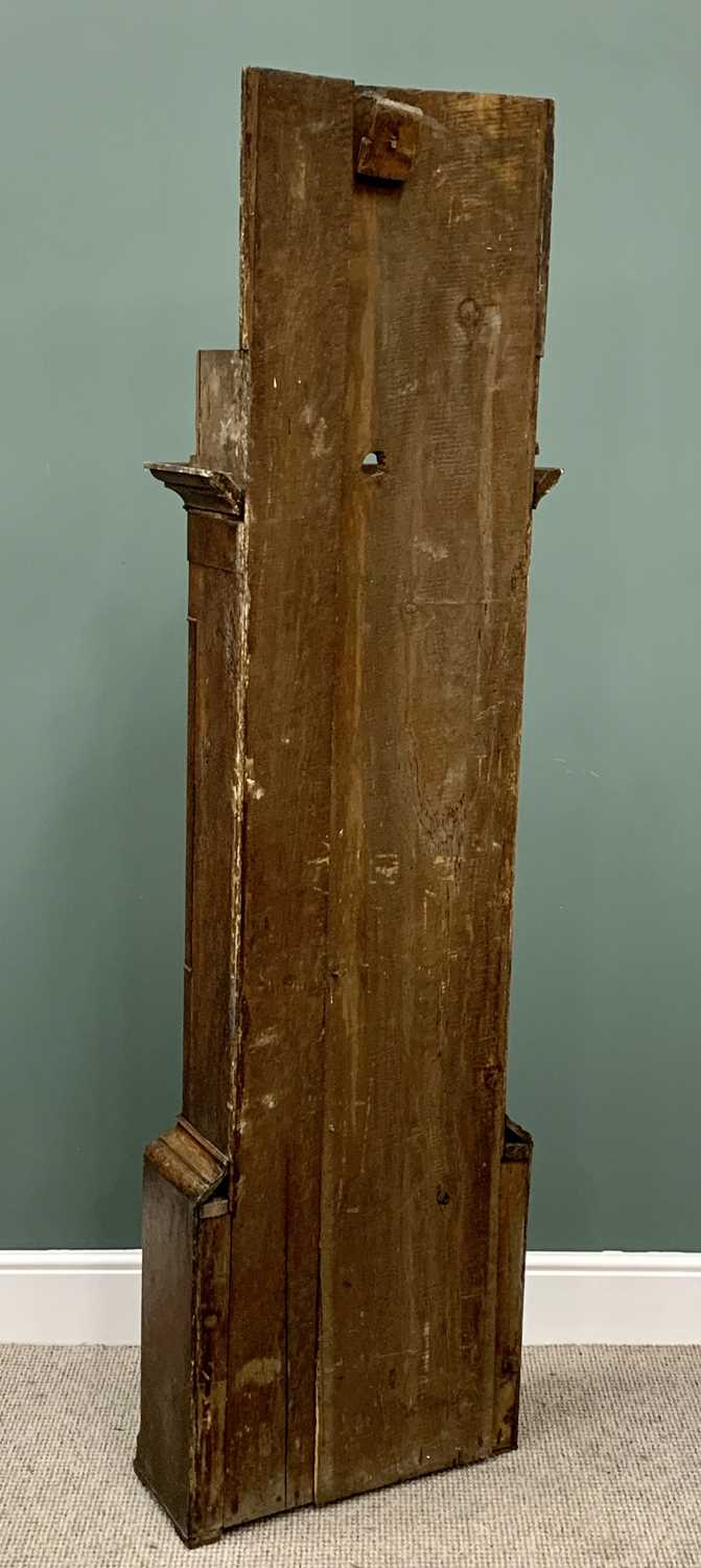 LONGCASE CLOCK - oak cased with mixed woods inlay, eight day movement, painted dial marked "C - Image 9 of 9