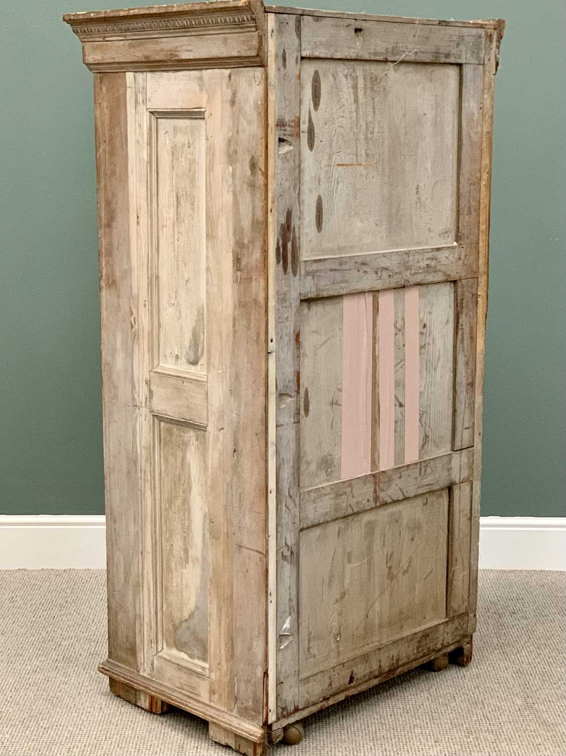 ANTIQUE STRIPPED PINE TWO DOOR CUPBOARD - shelved interior, 159cms H, 85cms W, 59cms D - Image 2 of 4