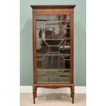 EDWARDIAN MAHOGANY BOOKCASE CUPBOARD - having a single glazed door, substantial size example with