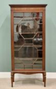 EDWARDIAN MAHOGANY BOOKCASE CUPBOARD - having a single glazed door, substantial size example with