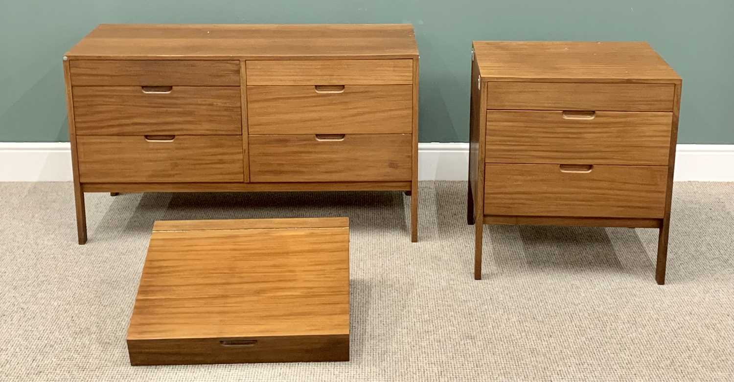 MID CENTURY CHESTS (3 MODULES) - two chests, 71cms H, 124cms W, 51cms D and 71cms H, 63cms W, - Image 4 of 6