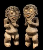 TWO MAMBILA TADEP FIGURES, tallest 47cm h (2)