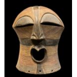 LUBA KIFWEBE MASK, 42cm h Comments; top damaged and repaired