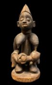 YORUBA MATERNITY FIGURE, 41cm h