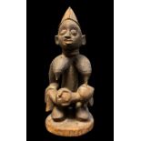 YORUBA MATERNITY FIGURE, 41cm h