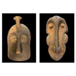 TWO CAMEROON ANIMAL SPIRIT MASKS, 34cm h (2)