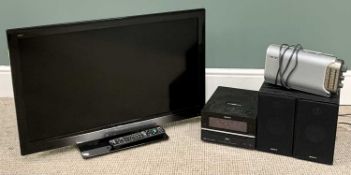 HOME ELECTRICS - Sony MP3/CD micro hifi and pair of speakers, Panasonic 32ins LCD TV with remote