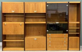 G-PLAN RETRO LOUNGE SYSTEM - four sections having multiple cupboard doors, drawers, shelves and