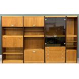 G-PLAN RETRO LOUNGE SYSTEM - four sections having multiple cupboard doors, drawers, shelves and