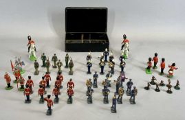HAND PAINTED LEAD FIGURES, A SET OF 12 - Marching Band, 5.5cms H, various other hand painted lead