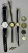 LADY'S & GENT'S WRISTWATCHES & COIN COLLECTABLES GROUP to include an Avia 9ct gold lady's wristwatch