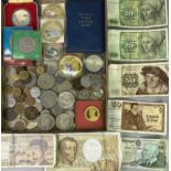 BRITISH & CONTINENTAL COINS, BANKNOTES & COMMEMORATIVE CROWNS COLLECTION