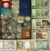 BRITISH & CONTINENTAL COINS, BANKNOTES & COMMEMORATIVE CROWNS COLLECTION